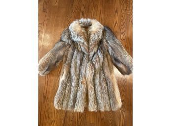 Fox 3/4 Fur Coat Size Small