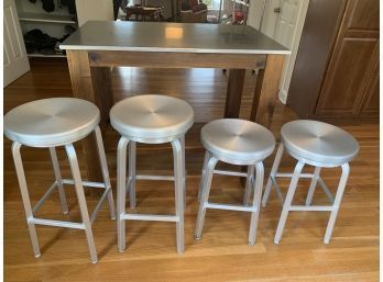 West Elm Table And Four Stools