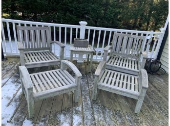 5 Piece Outdoor Teak Set With Cushions