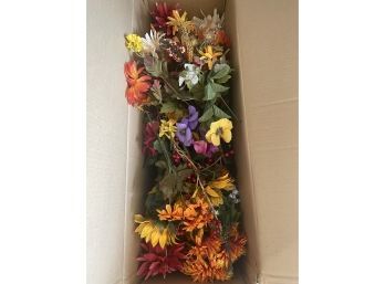 Box Of Artificial Flowers