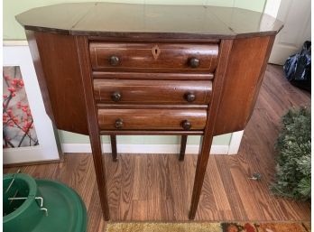Vintage Sewing Cabinet With Contents