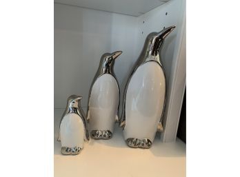 Three Ceramic Penguins