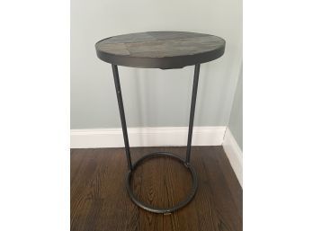 Slate & Metal Accent Table