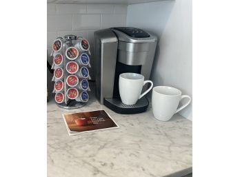 Keurig & Pod Carousel With Bonus Mugs, Coffee