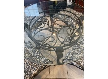 Wrought Iron & Glass Dinette Set