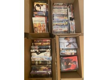 4 Boxes Of DVDs About 200