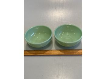 Two Small Jadeite Bowls