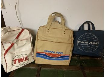 Come Fly With Me.  Pan Am And TWA Flight Bags (3)