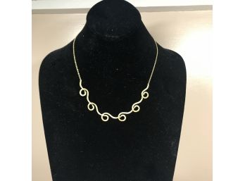 14 K Yellow Gold Modern Adjustable Necklace