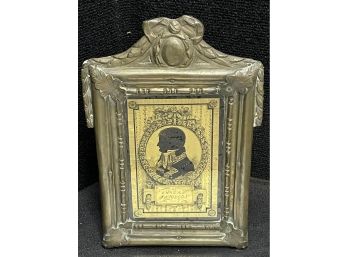 Early 19th C. Antique Reverse Painting Of Napoleon