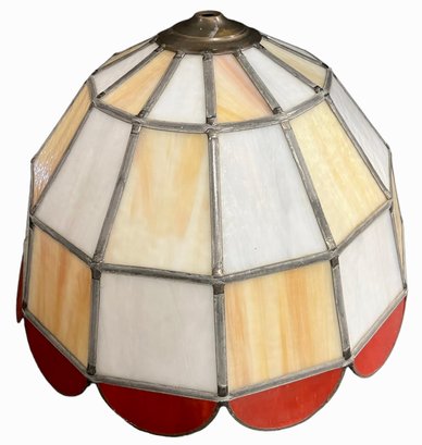 Vintage Slag Glass Cone Style Shade For Table Lamp