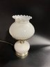 Vintage Table Top White Milk Glass Hob Nob Lamp