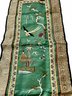 Vintage Green Silk Chinese Embroidered Cloth Panel