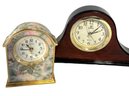 Vintage Desk Top Clocks Includes Howard Miller Clock Desk Quartz Brass Gold