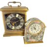 Vintage Desk Top Clocks Includes Howard Miller Clock Desk Quartz Brass Gold
