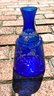 Bohemian Czech Cobalt  Blue Wine Pitcher
