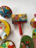 1950's Lot Of Tin Litho Noise Maker Collection