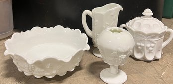 Vintage Westmoreland Grouping White Milk Glass Lot All Marked