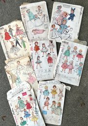 Vintage Set Of 15 Doll Sewing Patterns *AS IS* Includes MCCALL, BARBIE, SIMPLICITY