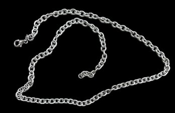 Sterling Silver New Without Tag Textured Linked Italy 24'