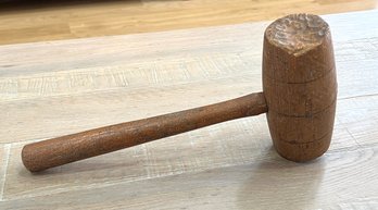 Antique Wood Hand Made Mallet