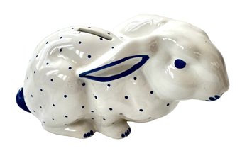 Marked Tiffany Ceramic Bunny Rabbit Bank