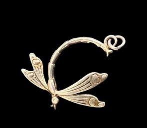 Vintage Sterling Silver  Dragon Fly Pendant