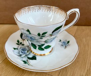 Royal Grafton Blue Floral Tea Cub And Saucer