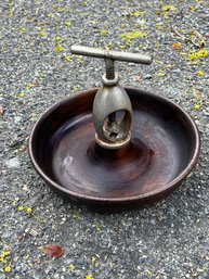 Vintage MCM Wood Nutcracker Bowl