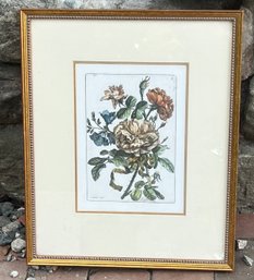 Framed Baptiste Floral Botanical Engraving Styled For Brooks Brothers
