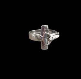 Sterling Silver Cross Ring  3.8 Grams Size 8