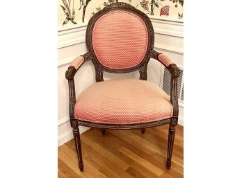 Small Louis XVI Style Wood Upholstered Chair