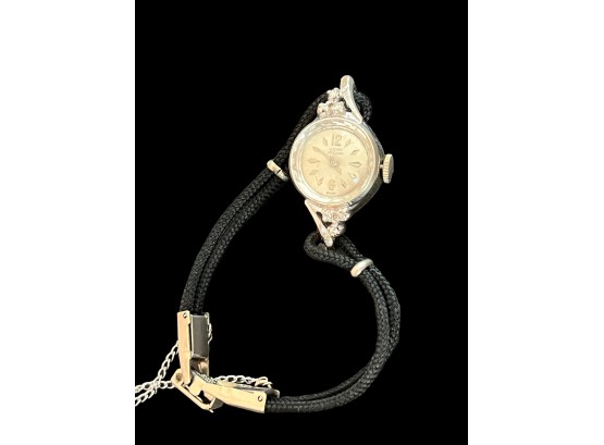Vintage Ladies Lucien Piccard White Gold Diamond Watch