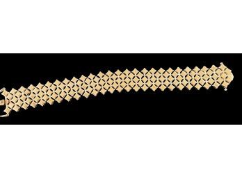 Sterling Silver 925 Gold Plated FAS Chain Link Bracelet 7.5'