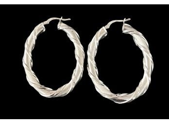 New Without Tag Sterling Silver DOBBS Twisted Loop Earrings