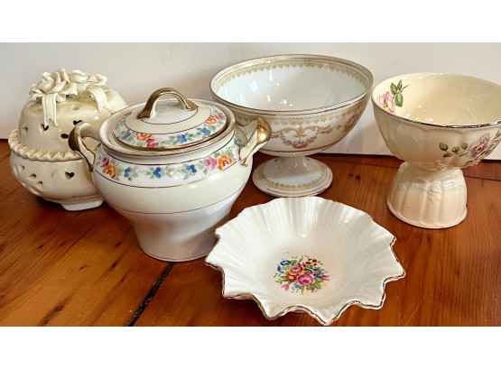 Vintage Lot Of Porcelain Compotes, Serving Pieces
