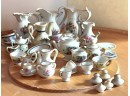 Collection Of Miniature Porcelain Doll House Pitchers Plates Cups
