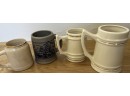 Lot Of 4 Ceramic Tall Coffee Mugs