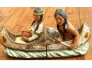Vintage 1979 Native American Statuary Corp Figurine Bookends