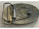 Vintage 1979 SPEC-CAST Buffalo Cast Brass Belt Buckle