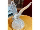 Vintage Cristal D' Arques Glass Bald Eagle  Crystal Figurine