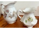 Vintage Lot Of Porcelain And Stoneware Pitchers