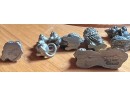 Collection Of Pewter Miniature Animals And Lighthouse
