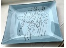 Abstract Contour Line Drawn Women On Glass Platter