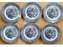 Set Of 6 Cavalier Ironstone Scenic Royal China Plates