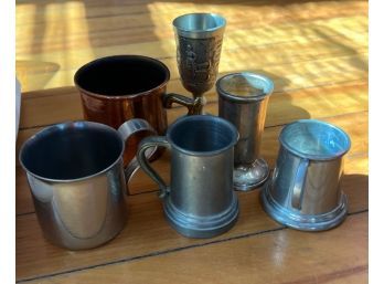 Miniature Lot Of Different Metal Mugs And Cups
