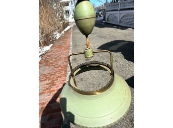 Green Vintage Metal Industrial Hanging Lamp