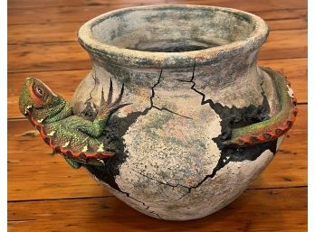 Unique Iguana Ceramic Art 3D Planter
