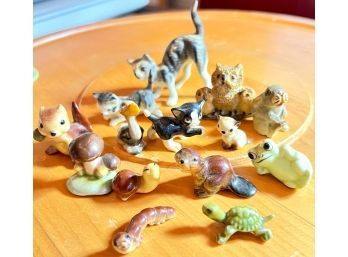 Vintage Collection Of Porcelain Miniature Animal Figurines