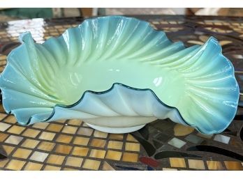 Vintage Northwood Clear Opalescent Glass Bowl
